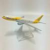 16 см Металлический литой самолет Singapore Scoot Flyscoot B777 Модель самолета Игрушка для подарка Дисплея Коллекции