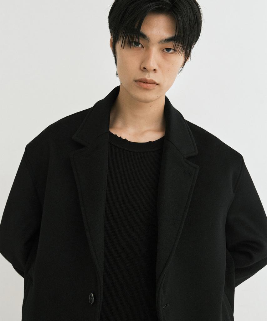 Endoor Warm Wool Blazer Jacket (Black)