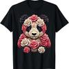 Розовый Мишка Панда Цветок Садоводство Цветочный Футболка