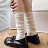 Solid Color Stacked Socks Breathable Mesh Long Socks New Mid Tube Socks  Women Girl