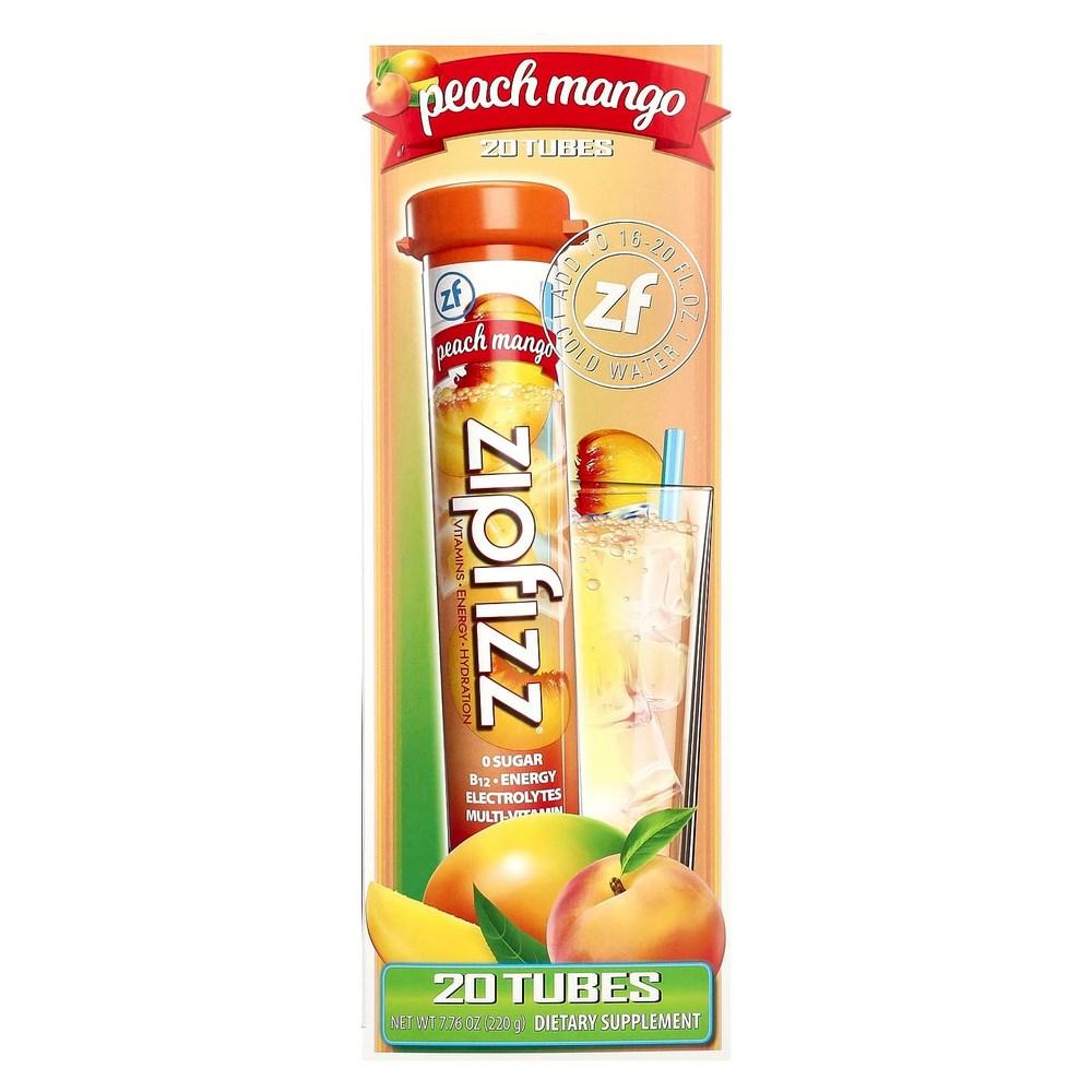 Zipfizz Здоровый Спортивный Энергетический Смесь Витамин B12 Персик Манго Тюбик 20 шт 11 г 0,39 унции 1 шт