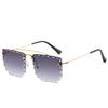 JYL Sunglasses Rimless Ladies Uv Protection Double Bridge Versatile 1582