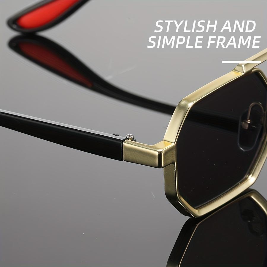 Винтажные квадратные солнцезащитные очки в стиле панк для мужчин, стимпанк, металлическая оправа, крутая декоративная петля, очки