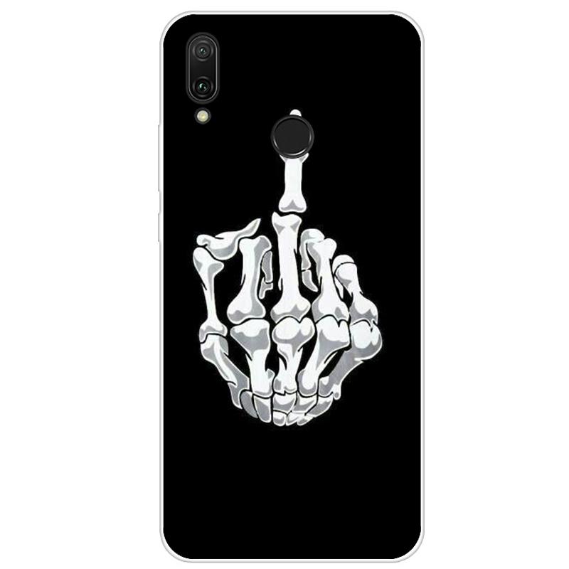 Милый мягкий бампер с рисунком для Huawei Y6 Y7 Y9 Y5 2019, тонкий прозрачный силиконовый чехол для телефона Huawei Y 9 7 6 5, чехол