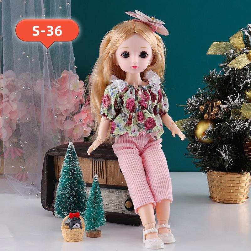 30cm Bjd Doll 23 Moveable Joints 12 Inch Christmas Dolls With Clothes and Shoes Kids Toys For Girl's Christmas Gifts