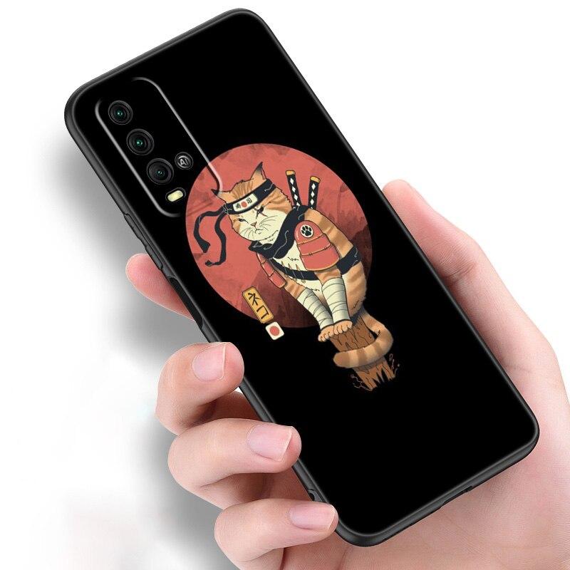 Чехол для телефона JAMULAR Neko Ramen Japan Cat Anime для Xiaomi Redmi Note 11 10 9 8 Pro 11T 10T 10S 9S 8T 9 9A 9C 9T, черный мягкий чехол