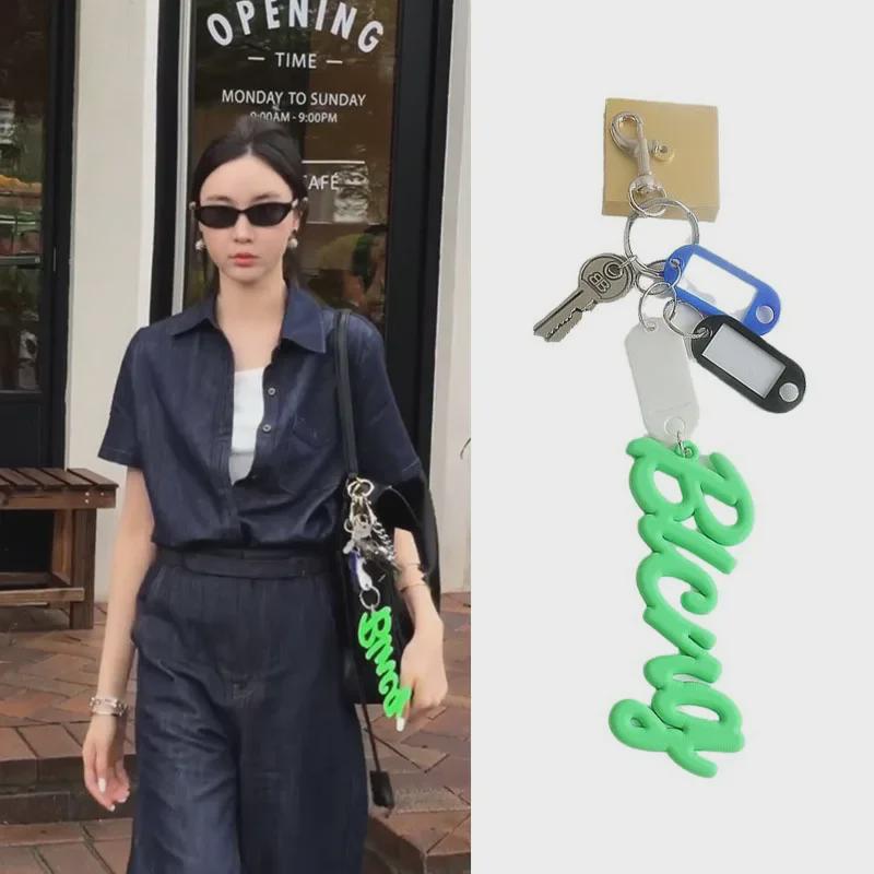 2024 Усовершенствованный мягкий силиконовый кулон для сумки с буквами и брелок