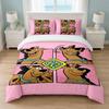 Scooby-Doo Bedroom 3Pcs Bedding Set Soft Bed Sheet Pillowcases Home Bedding Decoration