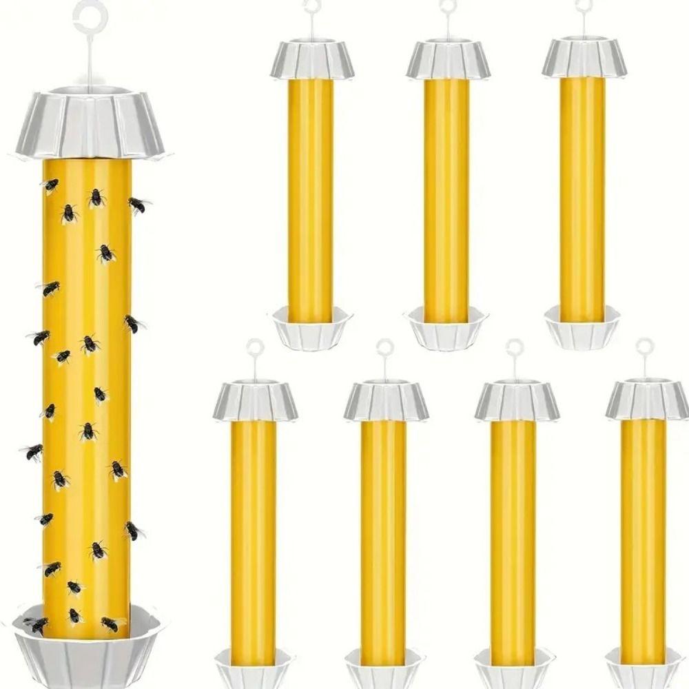 Plastic Hanging Fly Sticky Trap Sticks Adhesive Fly Catcher Fly Trap Tubes Catching Flies