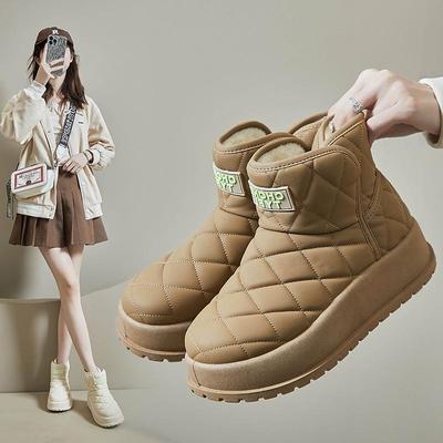 Женские бархатные высокие зимние сапоги, теплая повседневная обувь в корейском стиле на зиму 2024 года (MX7807)