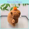 Brown Charming And Pink Capybara Plush Doll Bubble Blowing Keychain For Kids