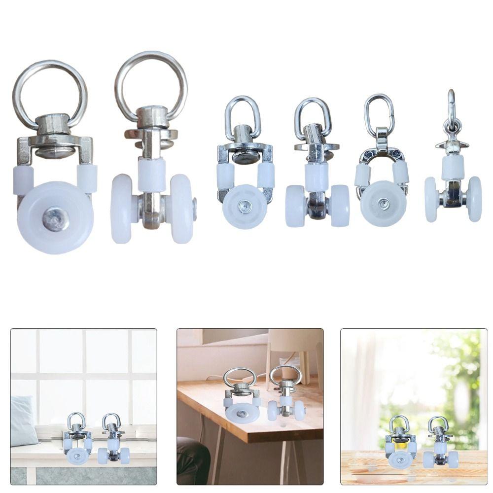 Durable Curtain Track Roller Silent Hooks Drapery Rail Sliding Glider Ceiling Pulley