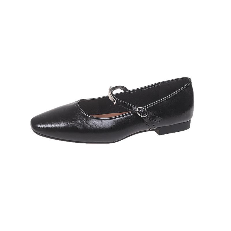 Ретро туфли Мэри Джейн женские новые весенние с квадратным носком и мелким вырезом, на толстом каблуке, одинарные туфли с юбкой