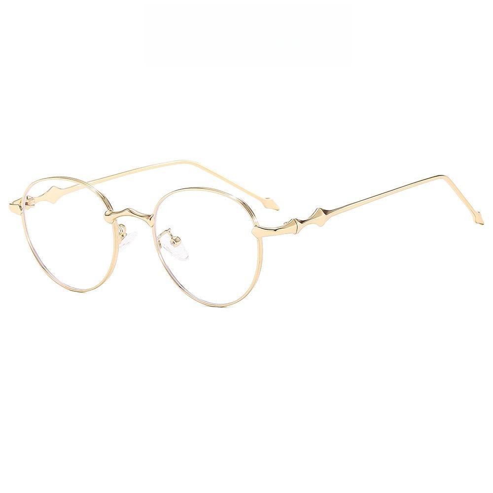 Internet celebrity metal glasses frame femininity versatile frames can be equipped with myopia glasses men's fashion literary anti-blue light glasses