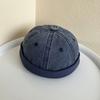 Джинсовая кепка Docker без полей, однотонная матросская шапка, мужская и женская, регулируемая шляпа для папы