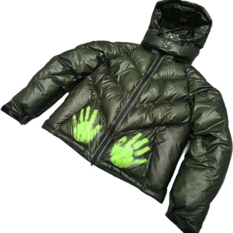 Mens Winter Hooded Cotton Puffer Jacket Warm Responsive Thermal Coat Casual Loose Fit Cold Season