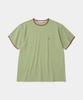 UNIFORM BRIDGE Зеленая футболка с коротким рукавом и полосками Slub Ringer