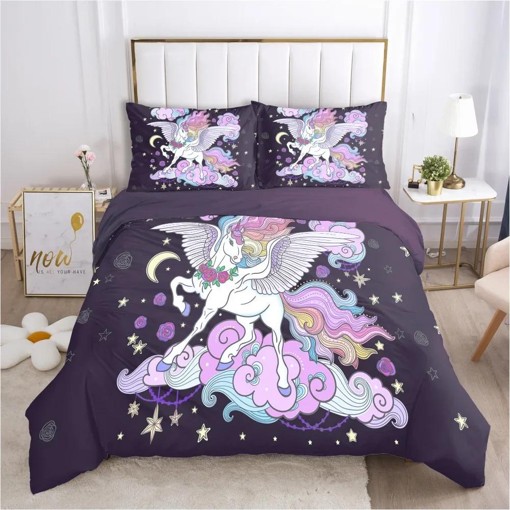 Роскошный темно-синий комплект постельного белья Galaxy Twin Full Queen King Size, пододеяльник/пододеяльник, комплект сияющих звезд, звездное небо, пододеяльник