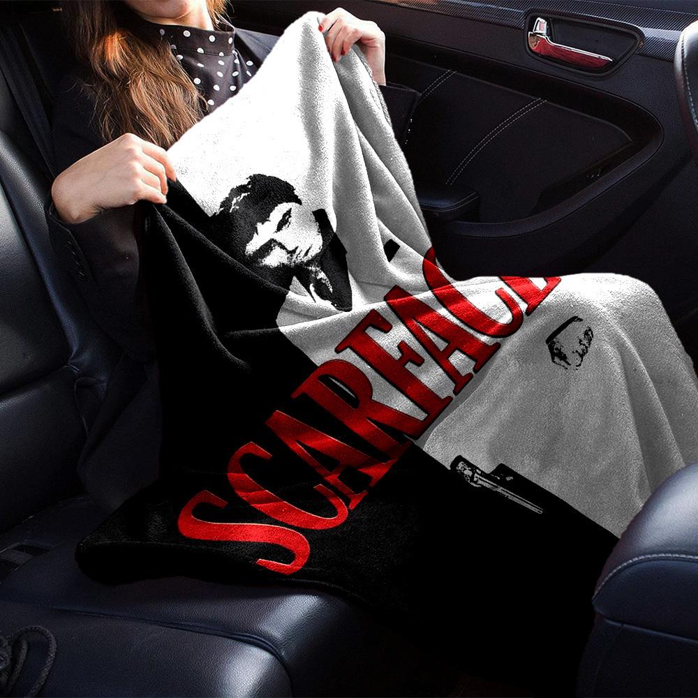 1pc Scarface Soft Flannel All-Season Throw for Home, Office, Outdoor UseDurable Comfort 100573