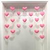 Hanging Door Curtains DIY Ornament Heart-shaped Self-adhesive Solid Color Home Decorations