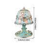 Luxury Enamel Enamel Jewelry Box Metal Diamond Crystal Rhinestones Home Storage Ornament Hand-Painted Enamel Exquisite Design