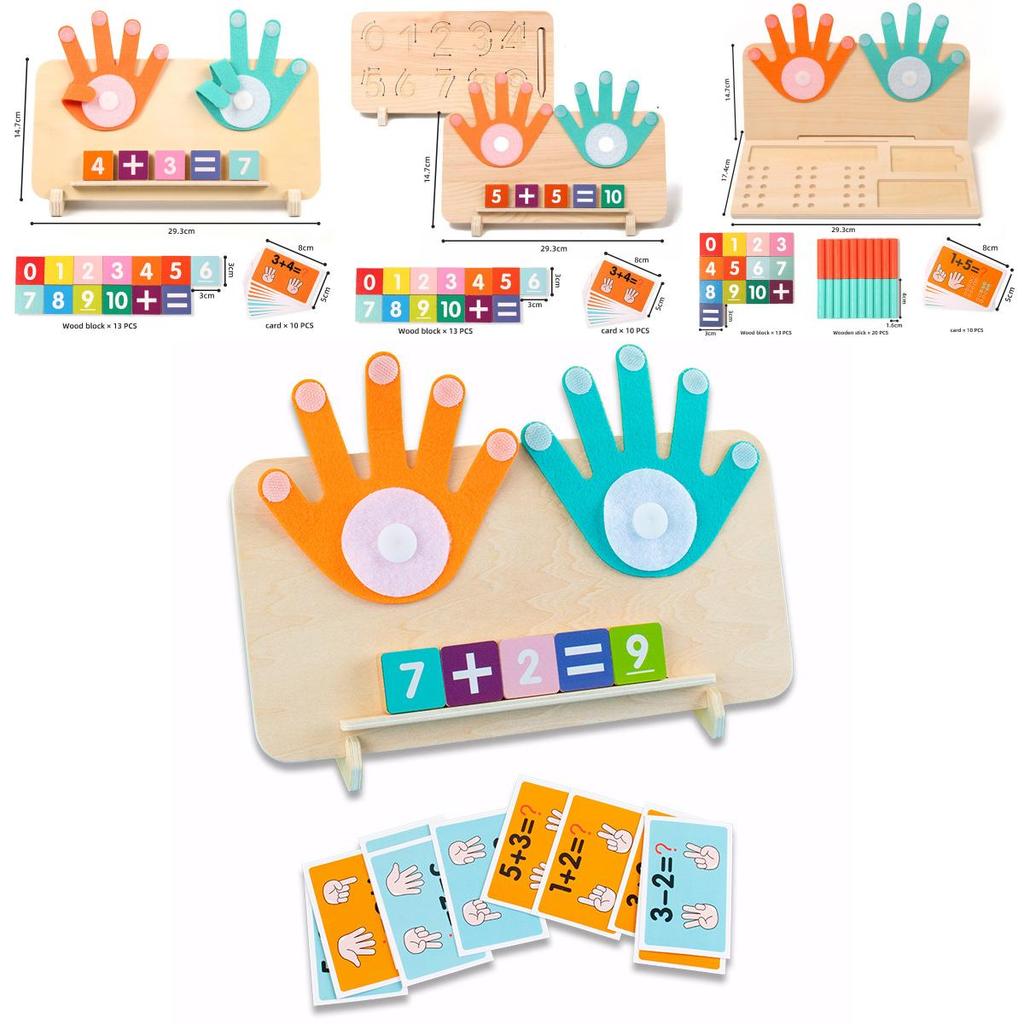 Wooden Counting And Addition Toys For Kids Preschool Math Recognition And Learning