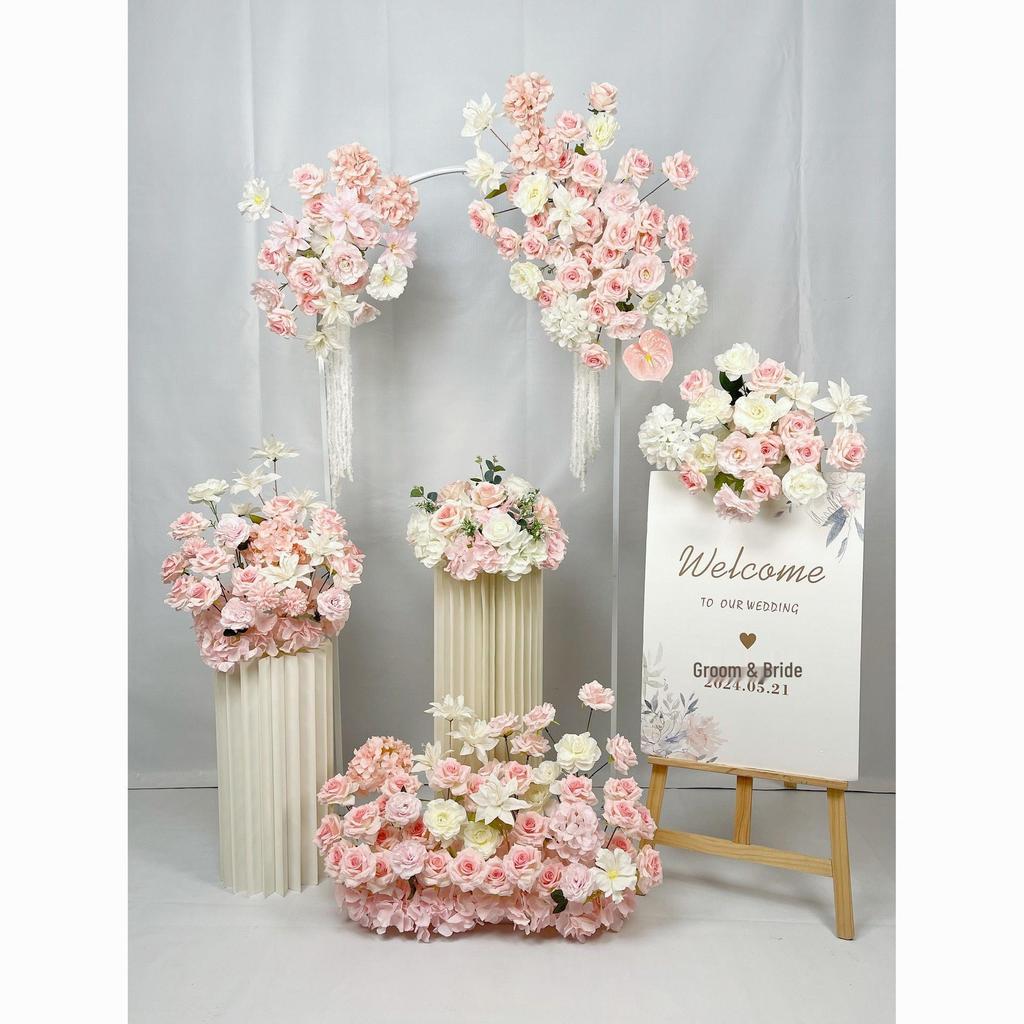 Pink Artificial Flowers for Weddings and Events - Floral Arrangements, Aisle Decorations, and Proposal Settings