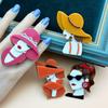 Finger Circle Exaggerated Art Ring Irregular Modern Lady Finger Circle Acrylic Abstract Ring  Party