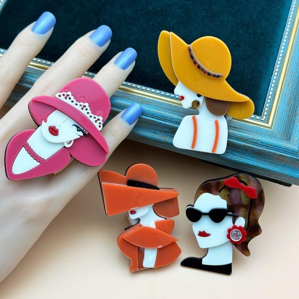 Finger Circle Exaggerated Art Ring Irregular Modern Lady Finger Circle Acrylic Abstract Ring Party