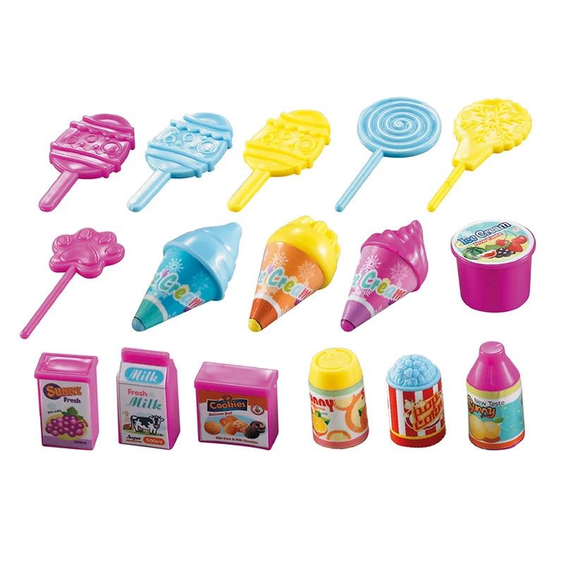 Magic Ice Cream Cart Toy for Girls DIY Candy Maker Playset Mini Handcart Perfect for Halloween Christmas Role Play Home Party