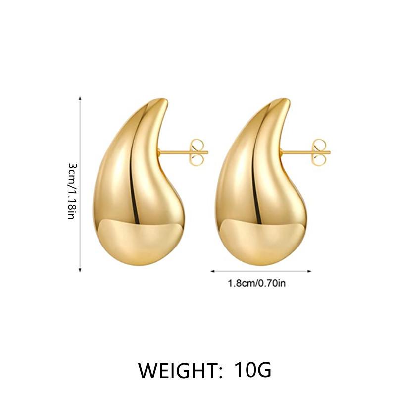 Cool Simple Alloy Gold Color Punk Earrings For Woman 2023 Korean Fashion Stud Jewelry Goth Party Girls Unusual Accessory Gifts