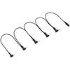 TECH DC Cable Power Distribution Cable 5-Way Power Supply Cord DC-5 Black