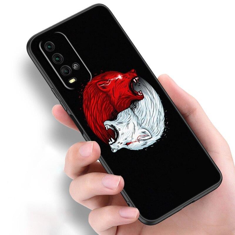 Силиконовый чехол для телефона с рисунком волка для Xiaomi Redmi Note 11 10 9 8 Pro 11T 10T 10S 9S 8T 9 9A 9C 9T, черный мягкий чехол