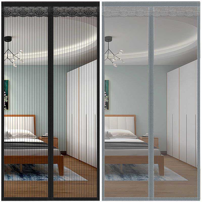 Новые вышитые магнитные экраны для дверей, занавески от комаров, насекомых, мух, не пробивают шторы, экраны для дверей в гостиную, сетка для дома