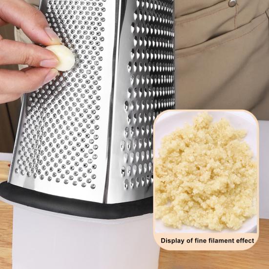 Cheese Grater with Container 4 Sides Box Grater for Vegetable Ginger Cutter Handheld Kitchen Food Shredder for Cheese Zest Veggies