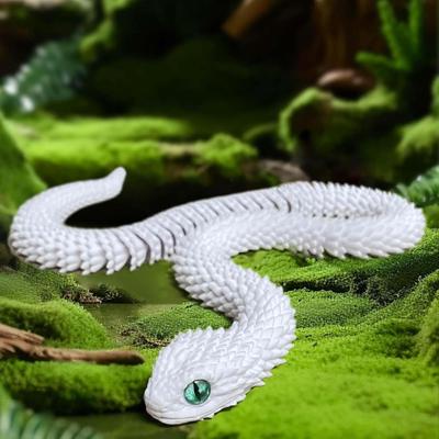 3D-печатные животные, шарнирные, имитация змеи, игрушки для снятия стресса, реалистичная гибкая змея