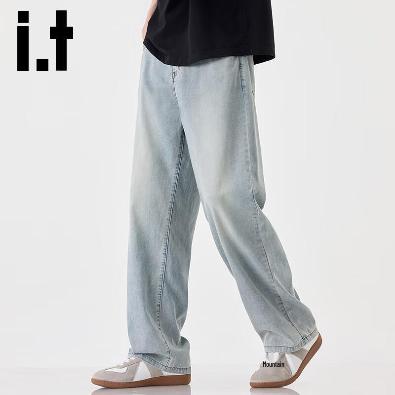 izzue it Men's Lyocell Cool-Touch Straight-Leg Jeans