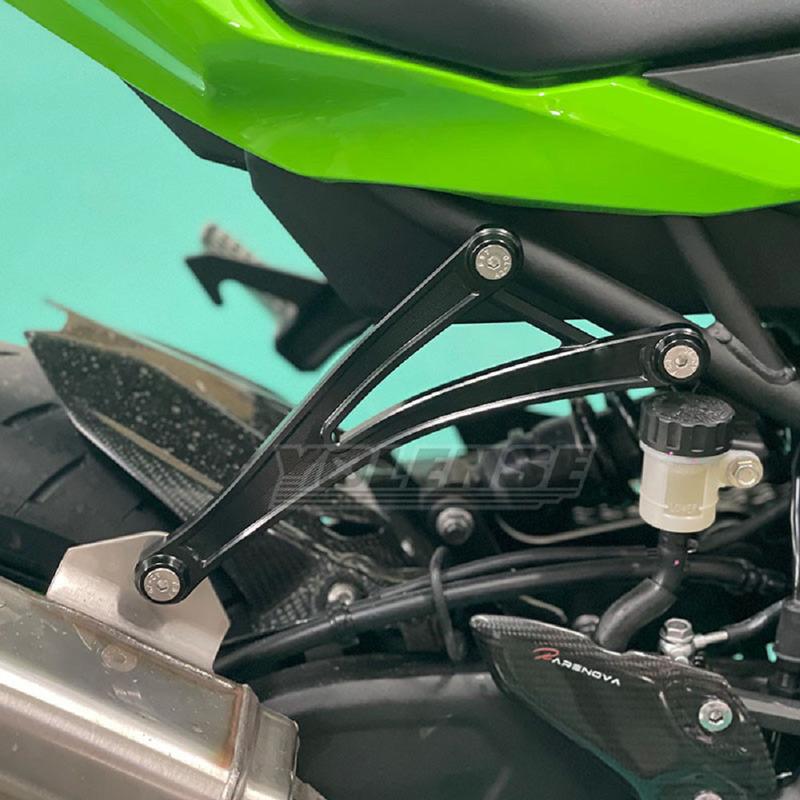 Motorcycle Foot Peg Exhaust Hanger Bracket Rear Footrest Blanking Plate Fit For ZX-4R ZX-4RR ZX4R ZX4RR ZX-25R ZX25R
