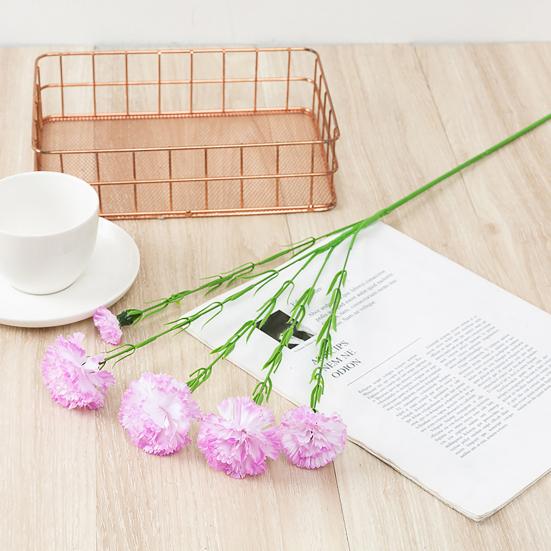 1 ветка, имитация цветка, реалистичная, легкая в уходе, гибкая, модная цветочная композиция, искусственная ветка цветка гвоздики на День матери