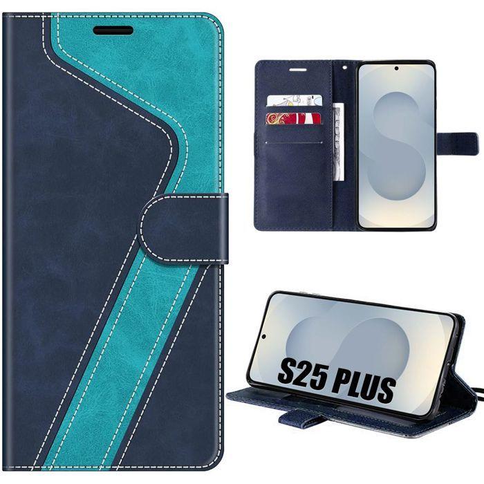 Coque de protection - BOOLING - pour Samsung Galaxy S25 Plus - Effet Cuir - Pliable - Antichoc
