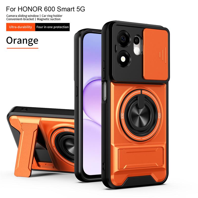 Чехол-броня с защитой камеры и кольцом-подставкой для Honor 600 Smart 5G, чехол для телефона с магнитом для автомобильного держателя, Funda