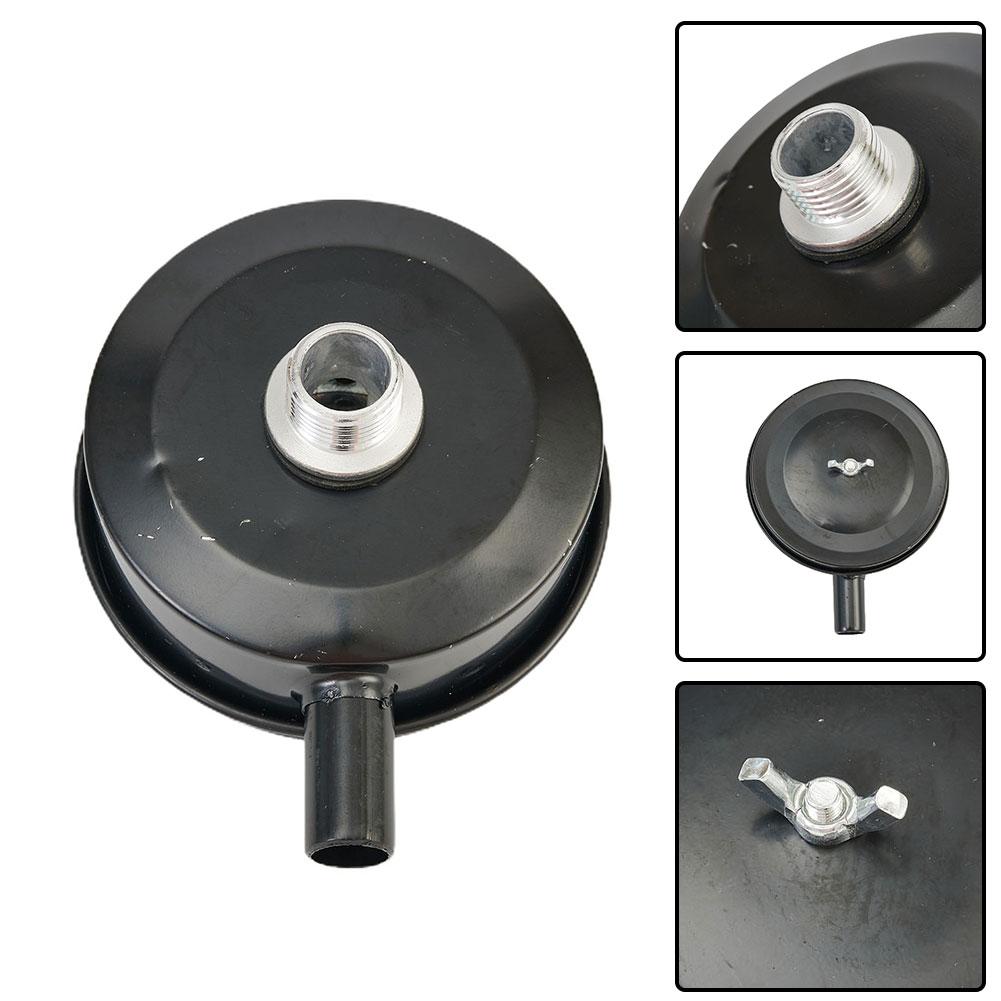 For Piston Compressors Air Compressor Muffler Set Pump Noise Metal Black