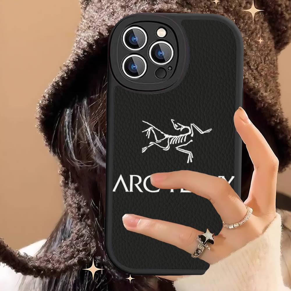 Classic Outdoor Brand A-Arc T-Teryx Phone Case For IPhone 16 15 14 13 Pro Max 11 12 Plus Leather Silicone Cover