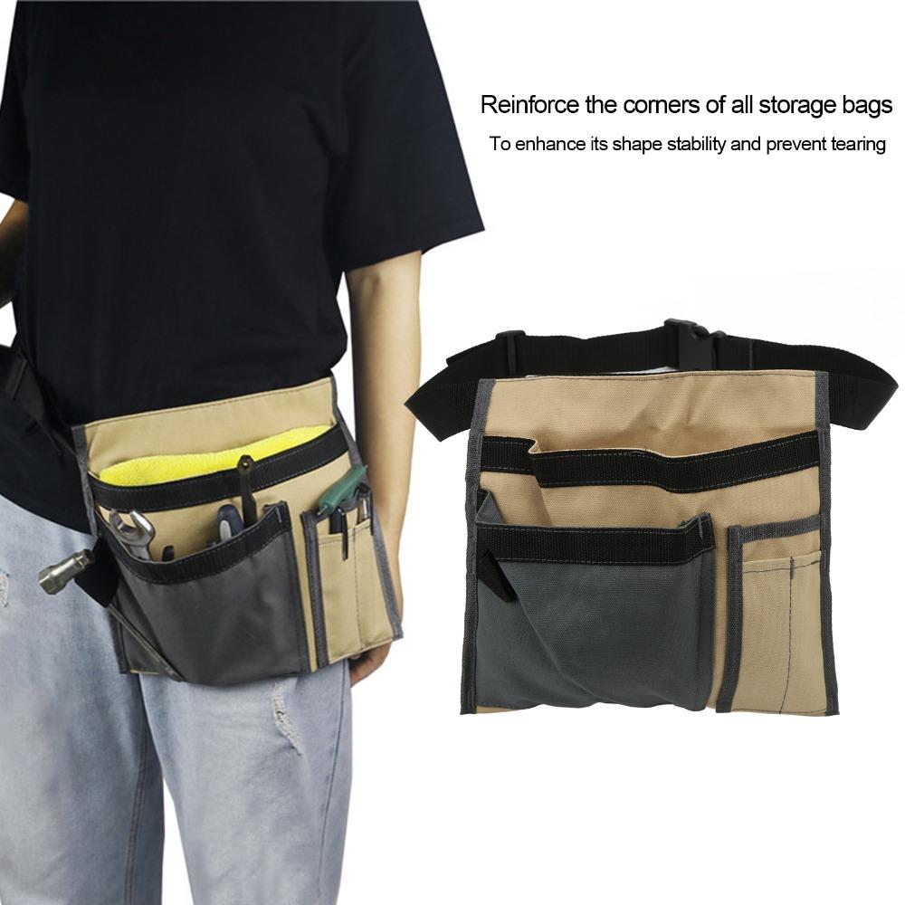 Adjustable Belt Waist Hanging Bag Canvas Storage Bag Utility Belt Bag  Electrician Maintenance