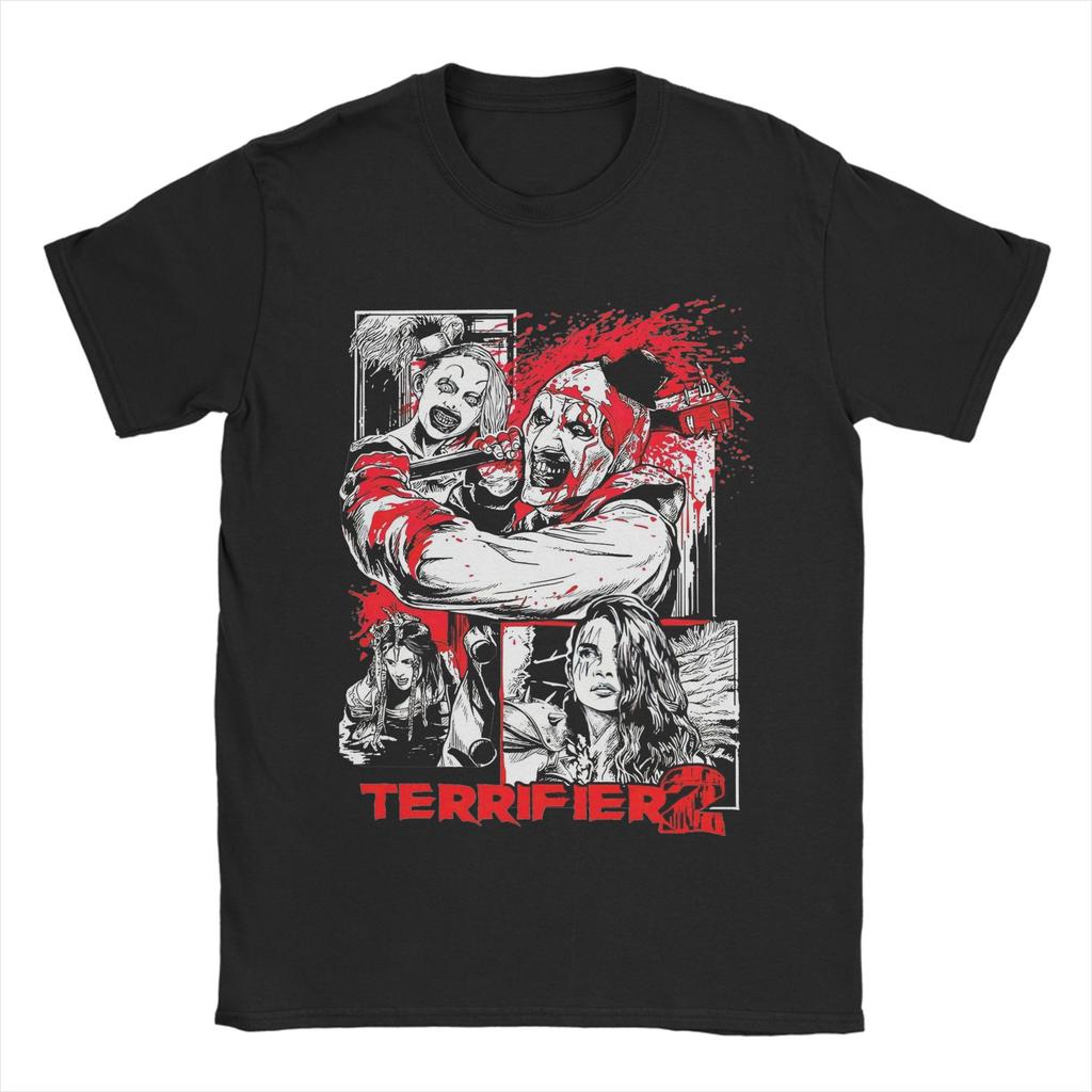 Halloween Horror Terrifier Film Unisex s T Shirts Fun Tees Short Sleeve Crewneck TShirt Pure Cotton Gift Idea Clothes