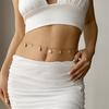 Gold Starfish Waist Chain Multi-pendant Beads Belly Chain Imitation Pearl Body Chain Bikini