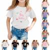 Toddler Girl Boy T-Shirts Kids Top Boys And Girls Printed Short Sleeved T-shirt