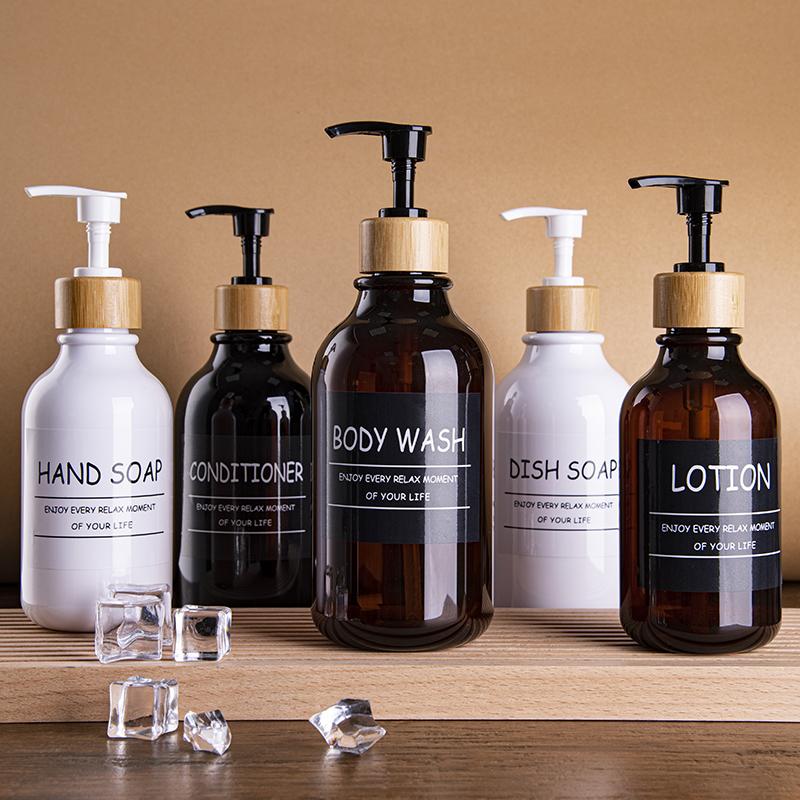 300/500 мл дозатор для мыла, флакон с дозатором для шампуня, многоразовый контейнер для лосьона, кухонные бутылки, принадлежности для душа в ванной