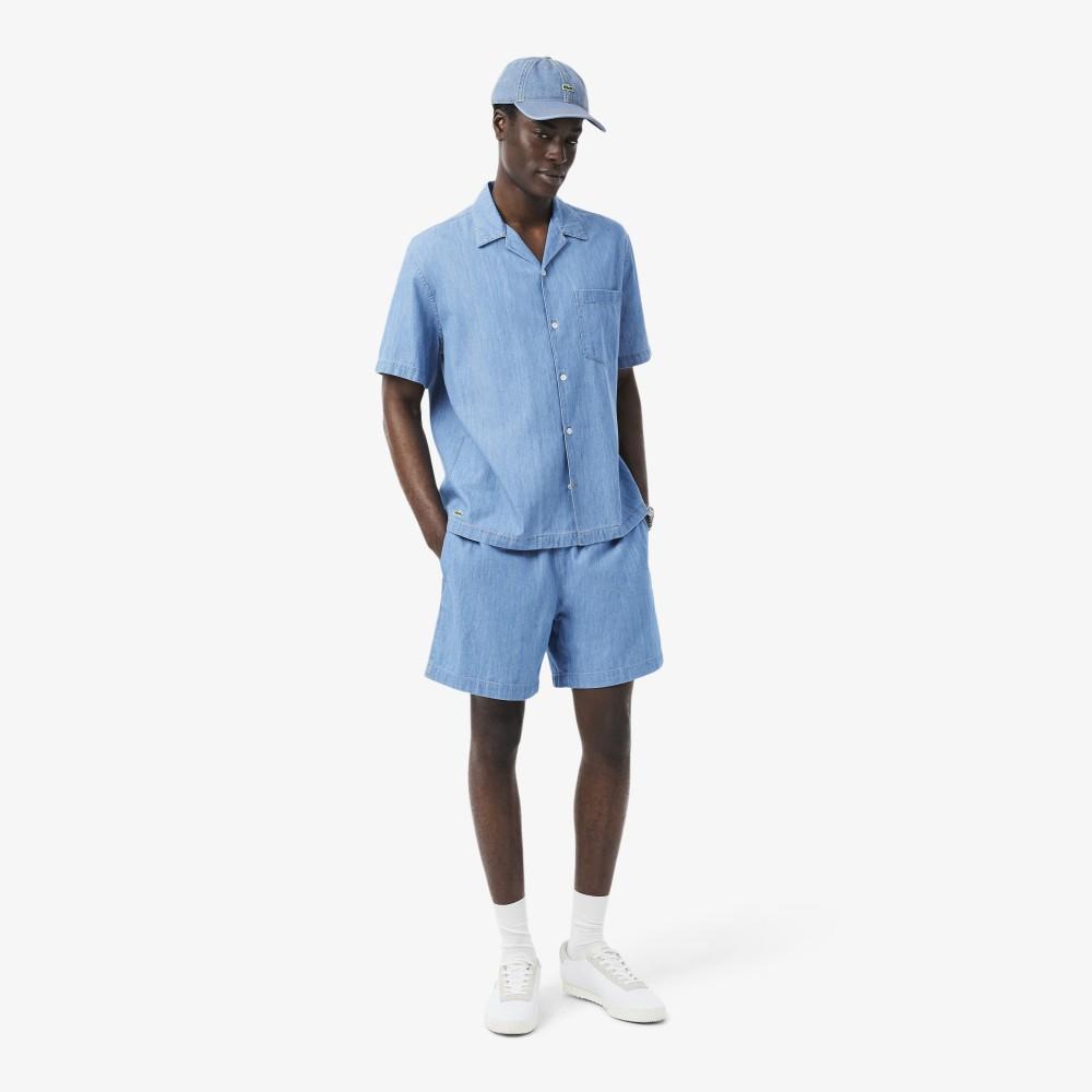 Lacoste Унисекс джинсовая кепка-бейсболка из органического хлопка с твиловым плетением RK6362-56GMKU