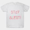 T Shirt Women Stay Alert Megrim Style Red Harajuku Print Kawaii Tshirt Summer Short Sleeve Female T-Shirt Top Tee